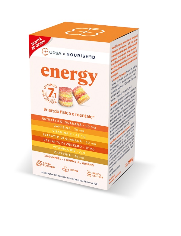 UPSA X NOURISHED ENERGY 30 GIORNI NUOVA FORMULAZIONE 30 GUMMIES - Farmacia De Pasquale