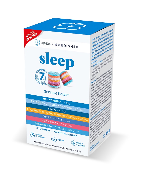 UPSA X NOURISHED SLEEP 30 GIORNI NUOVA FORMULAZIONE 30 GUMMIES - Farmacia De Pasquale