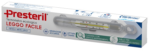 PRESTERIL TERMOMETRO ECOLOGICO LEGGO FACILE SENZA MERCURIO - Farmacia De Pasquale