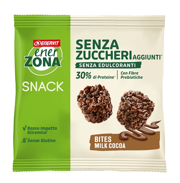 ENERZONA BITES MILK CHOCO SENZA ZUCCHERI AGGIUNTI 24 G - Farmacia De Pasquale