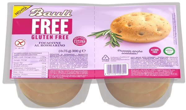 BAULI FREE FOCACCINE ROSMARINO 4 PEZZI DA 75 G - Farmacia De Pasquale