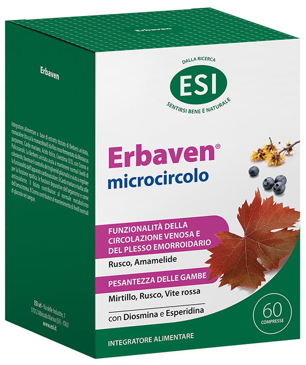 ESI ERBAVEN MICROCIRCOLO 60 COMPRESSE SENZA GLUTINE - Farmacia De Pasquale