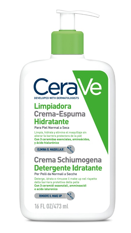 CERAVE CREMA SCHIUMOGENA DETERGENTE IDRATANTE 473 ML - Farmacia De Pasquale