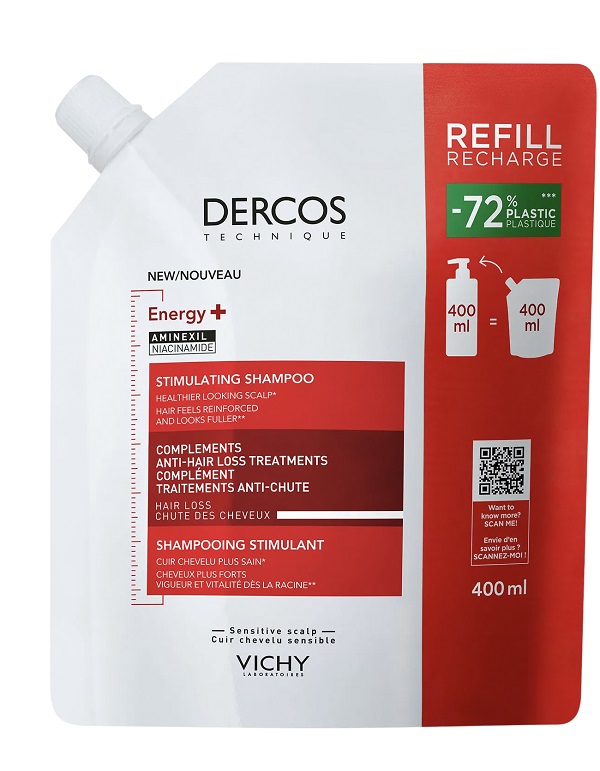 DERCOS TECHNIQUE SHAMPOO ENERGIZZANTE REFILL 400 ML - Farmacia De Pasquale