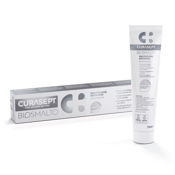 CURASEPT BIOSMALTO PROTEZIONE EROSIONE DENTIFRICIO 75 ML - Farmacia De Pasquale