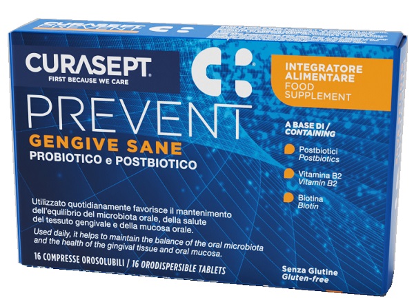 CURASEPT PREVENT GENGIVE SANE 16 COMPRESSE OROSOLUBILI - Farmacia De Pasquale
