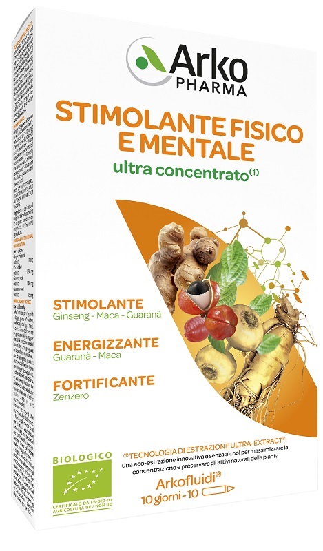 ARKOFLUIDI STIMOLANTE FISICO MENTALE ULTRACONCENTRATO 10 FIALE DA 15 ML - Farmacia De Pasquale