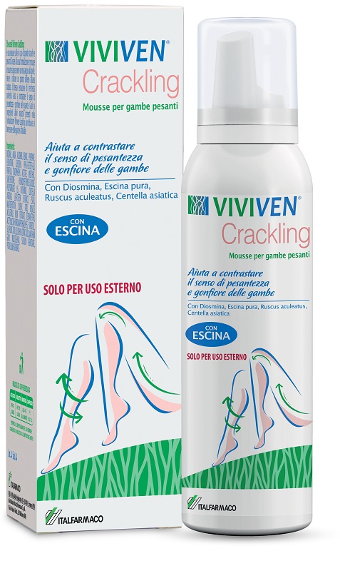 VIVIVEN CRACKLING MOUSSE GAMBE PESANTI 150 ML - Farmacia De Pasquale