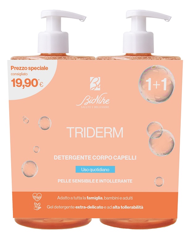 TRIDERM BIPACK DETERGENTE CORPO CAPELLI 750 ML - Farmacia De Pasquale