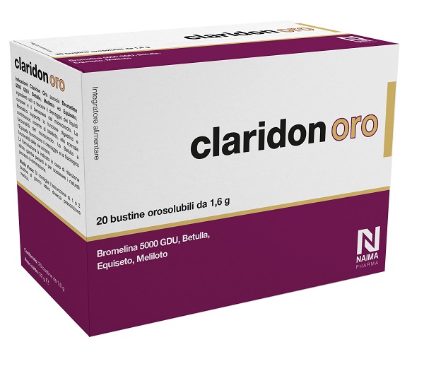 CLARIDON ORO 20 BUSTINE OROSOLUBILI DA 1,6 G - Farmacia De Pasquale
