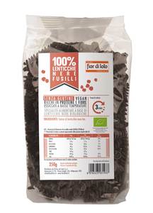 FUSILLI DI LENTICCHIE NERE BIO 250 G - Farmacia De Pasquale