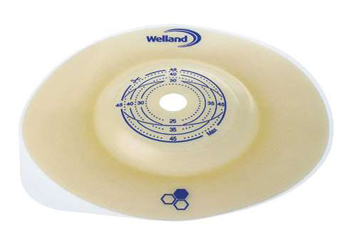 PLACCA PER COLOSTOMIA CONVESSA RITAGLIABILE AURUM2 DIAMETRO 13-35 MM FLANGIA 55 MM 5 PEZZI - Farmacia De Pasquale