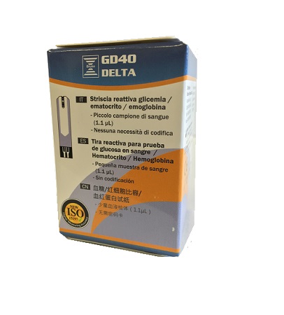 STRISCE MISURAZIONE GLICEMIA BRUNO GD40 DELTA 25 PEZZI - Farmacia De Pasquale