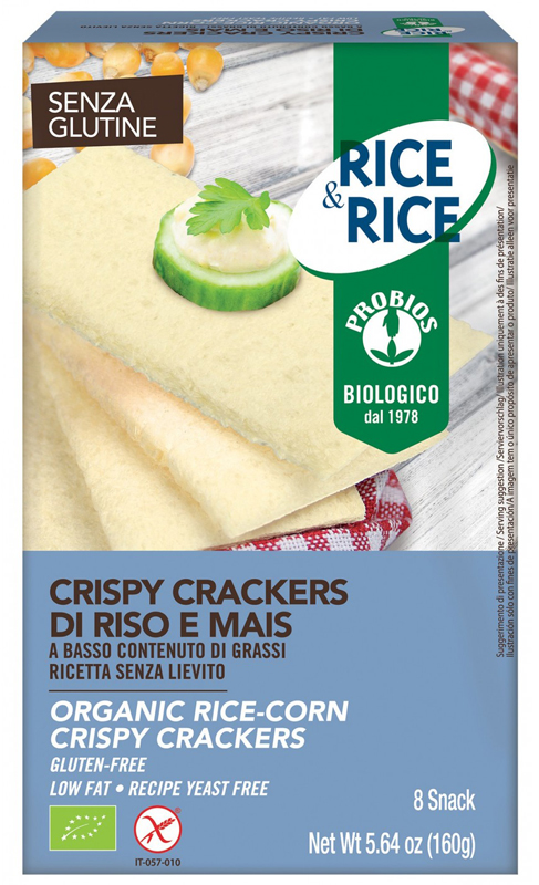 RICE&RICE CRISPY CRACKERS DI RISO E MAIS 160 G - Farmacia De Pasquale