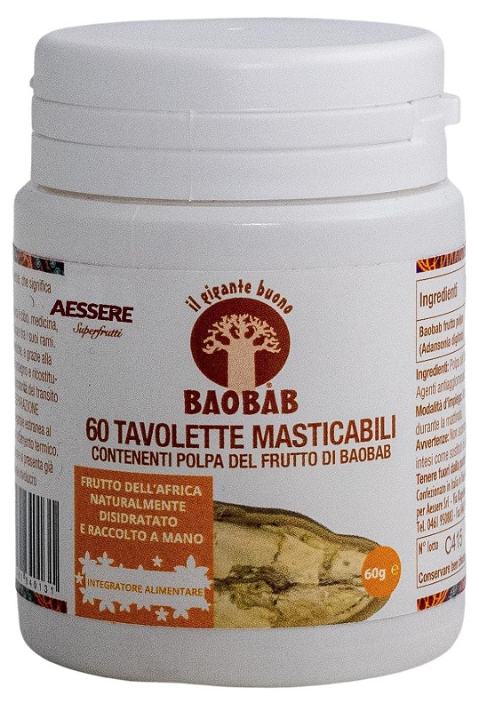 BAOBAB AESSERE 60 TAVOLETTE MASTICABILI - Farmacia De Pasquale