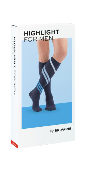 SIGVARIS HIGHLIGHT MEN GAMBALETTO LUNGO PUNTA CHIUSA ANTRACITE L - Farmacia De Pasquale