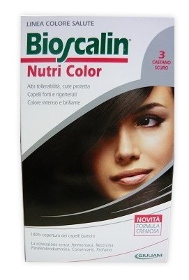 BIOSCALIN NUTRI COLOR 3 CASTANO SCURO SINCROB 124 ML - Farmacia De Pasquale
