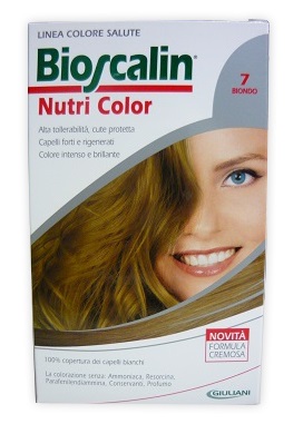 BIOSCALIN NUTRI COLOR 7 BIONDO SINCROB 124 ML - Farmacia De Pasquale