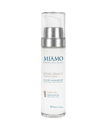 MIAMO LONGEVITY PLUS RETINOL CREAM 1% ADVANCED FORMULA 50 ML - Farmacia De Pasquale
