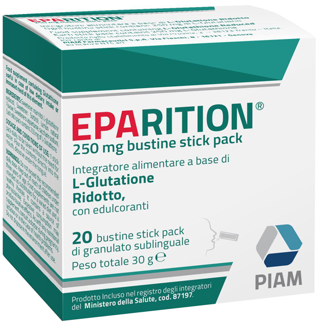 EPARITION 20 BUSTINE STICK PACK DA 250 MG DI GRANULATO SUBLINGUALE - Farmacia De Pasquale