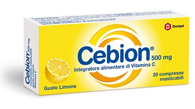 CEBION MASTICABILE LIMONE VITAMINA C 500 MG 20 COMPRESSE - Farmacia De Pasquale