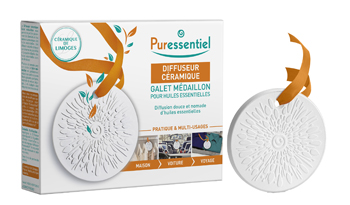 PURESSENTIEL DIFFUSORE IN CERAMICA MEDAGLIONE - Farmacia De Pasquale