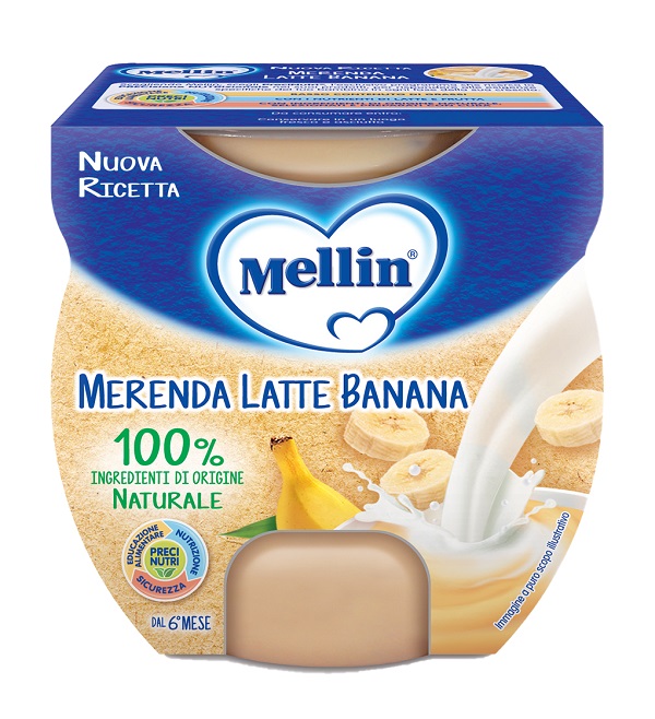 MELLIN MERENDA LATTE BANANA 2 X 100 G - Farmacia De Pasquale