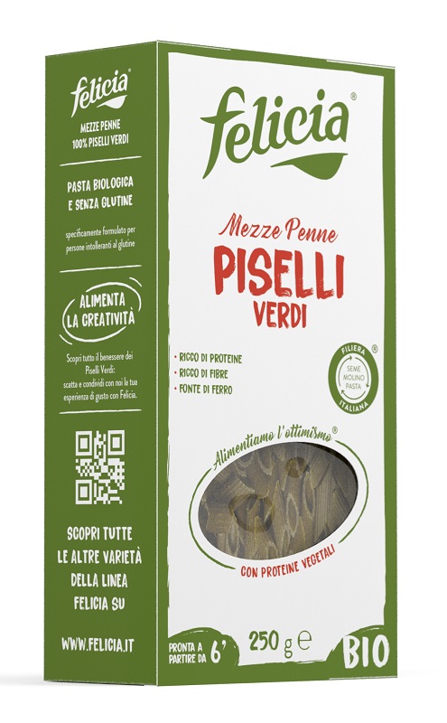 FELICIA BIO MEZZE PENNE PISELLI VERDI 250 G - Farmacia De Pasquale
