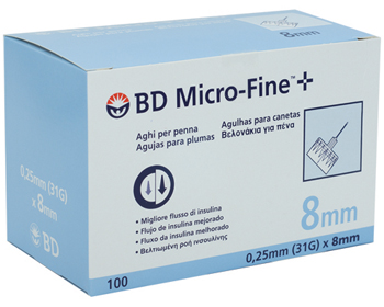 AGO PER PENNA DA INSULINA BD MICROFINE GAUGE 31 8 MM 100 PEZZI - Farmacia De Pasquale