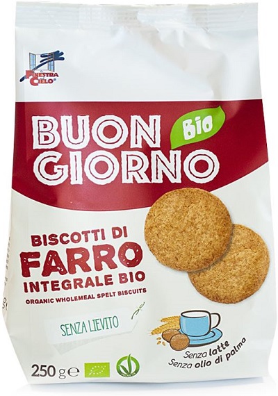 BUONGIORNOBIO BISCOTTI DI FARRO INTEGRALE SENZA LIEVITO - Farmacia De Pasquale