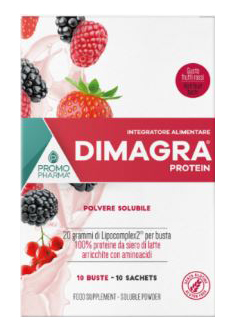 DIMAGRA PROTEIN RED FRUIT 10 BUSTE - Farmacia De Pasquale