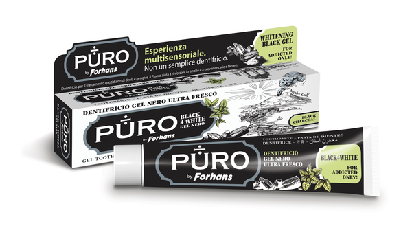 DENTIFRICIO FORHANS GEL BLACK4WHITE - Farmacia De Pasquale