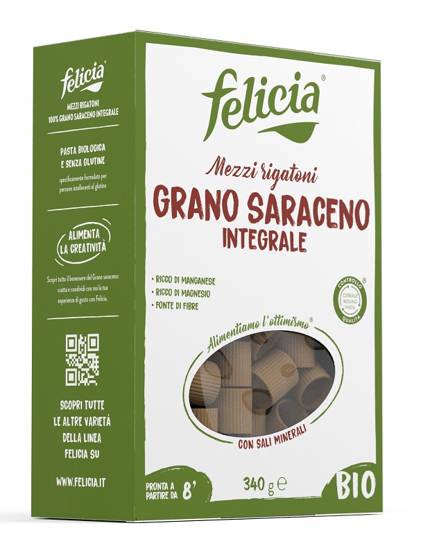 FELICIA BIO SARACENO MEZZI RIGATONI 340 G - Farmacia De Pasquale