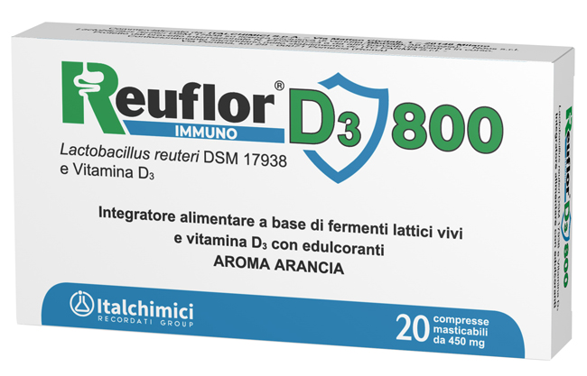 REUFLOR D3 800 20 COMPRESSE MASTICABILI AROMA ARANCIA - Farmacia De Pasquale
