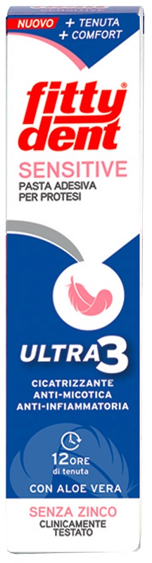 FITTYDENT SENSITIVE PASTA ADESIVA CON ALOE VERA 40 G - Farmacia De Pasquale