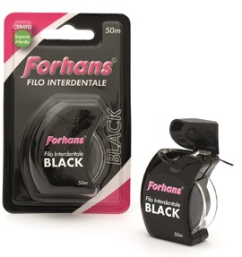 FORHANS FILO INTERDENTALE BLACK 50 METRI - Farmacia De Pasquale
