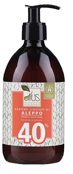 ALUS OLIVE & LAUREL SAPONE LIQUIDO DI ALEPPO 40% 500 ML - Farmacia De Pasquale
