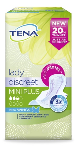 PANNOLONE SAGOMATO TENA DISCREET MINI PLUS WINGS 16 PEZZI - Farmacia De Pasquale