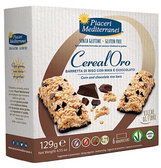 PIACERI MEDITERRANEI BARRETTA DI RISO CON MAIS E CIOCCOLATO 129 G - Farmacia De Pasquale