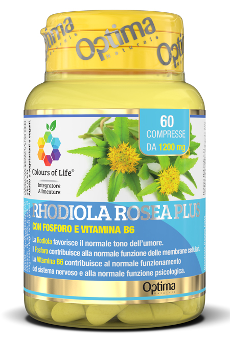 COLOURS OF LIFE RHODIOLA ROSEA PLUS 60 COMPRESSE 1200 MG - Farmacia De Pasquale