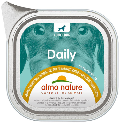 DAILY MENU DOG POLLO PROSCIUTTO FORMAGGIO 100 G - Farmacia De Pasquale