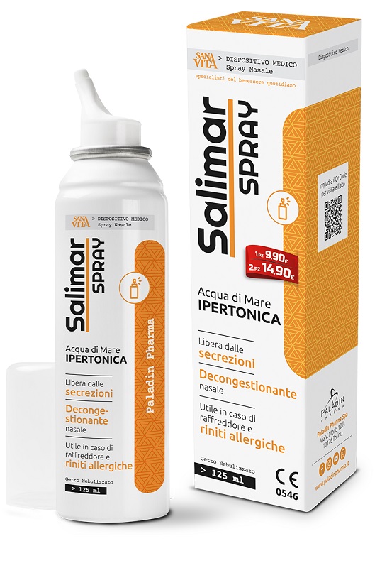 SPRAY NASALE IPERTONICO SANAVITA SALIMAR 125 ML - Farmacia De Pasquale