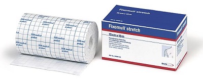 FASCIA AUTOADESIVA IPOALLERGENICA FIXOMULL STRETCH PER FISSAGGIO CATETERI M 10 X 10 CM - Farmacia De Pasquale