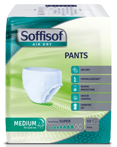 PANNOLONE SOFFISOF AIR DRY PANTS SUPER MEDIUM 10 PEZZI - Farmacia De Pasquale