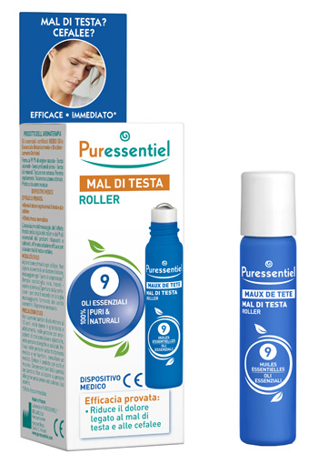 PURESSENTIEL ROLLER MAL DI TESTA AI 9 OLI ESSENZIALI 5 ML - Farmacia De Pasquale