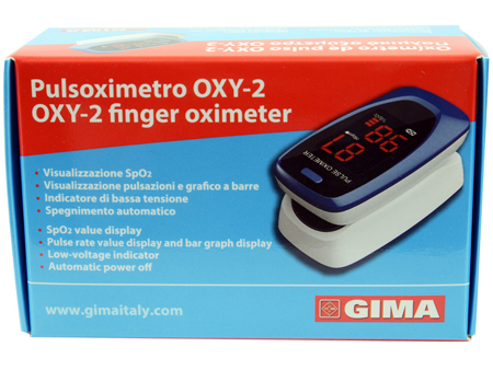 PULSOXIMETRO DA DITO OXY-2 SCHERMO LED 60X30,5X32,5MM 1 PEZZO - Farmacia De Pasquale