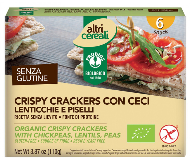 ALTRICEREALI CRISPY CRACKERS CON CECI 110 G - Farmacia De Pasquale