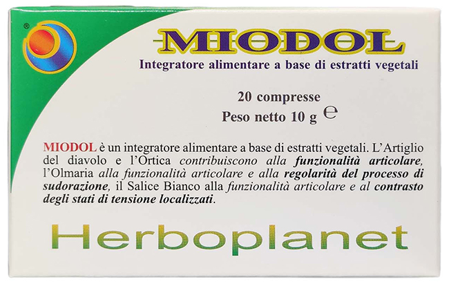 MIODOL 20 COMPRESSE BLISTER 10 G - Farmacia De Pasquale