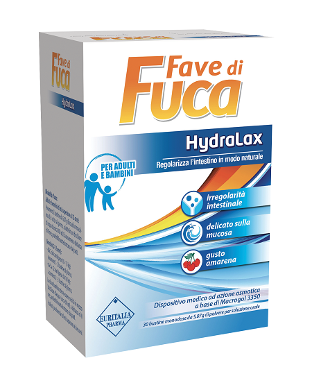 FAVE DI FUCA HYDRALAX 30 BUSTINE MONODOSE DA 5,07 G GUSTO AMARENA - Farmacia De Pasquale