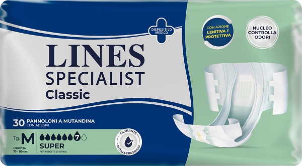 PANNOLONE A MUTANDA LINES SPECIALIST CLASSIC SUPER MM 30 PEZZI - Farmacia De Pasquale